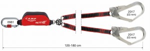 Retexo Gyro Rewind Lonża Y 120-180cm STEELHOOK 53m