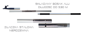 Aluminiowy SKŁADANY bosak ratowniczy KSP