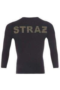 Bluza termoaktywna T-shirt BRUBECK PROTECT długi rękaw z żółtym napisem STRAŻ.